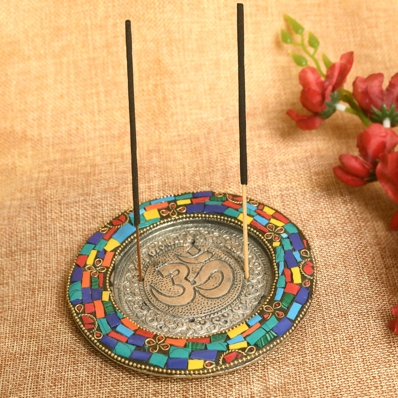 Multi Colored OM Incense Holder/Agarbatti Stand | Festive Gifts