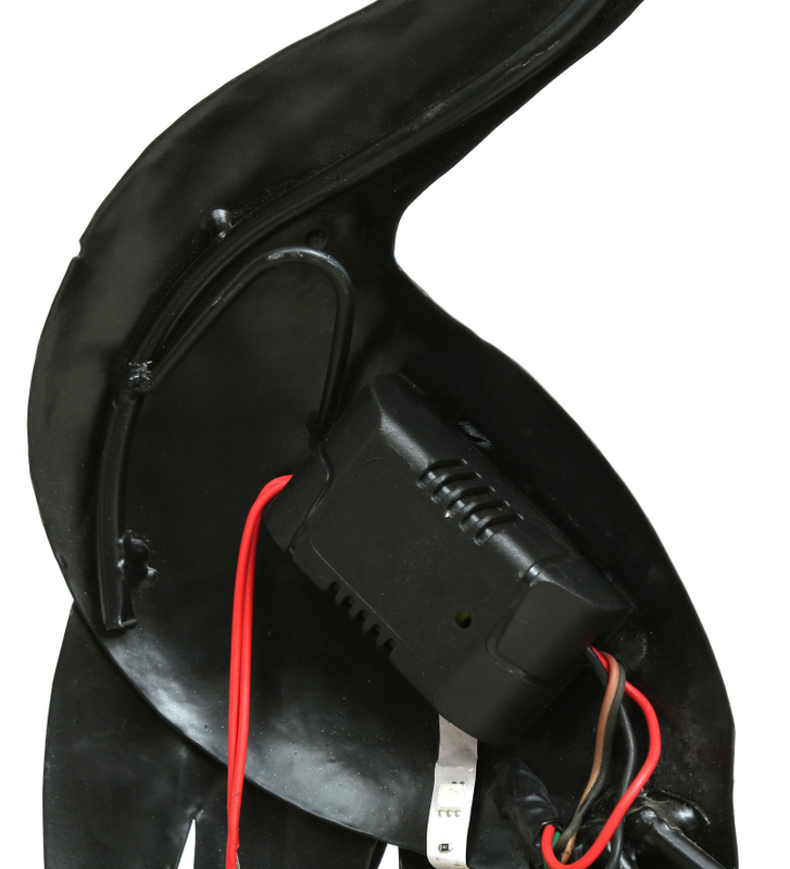 IRON SMALL PEACOCK WITH LED WALL DECOR